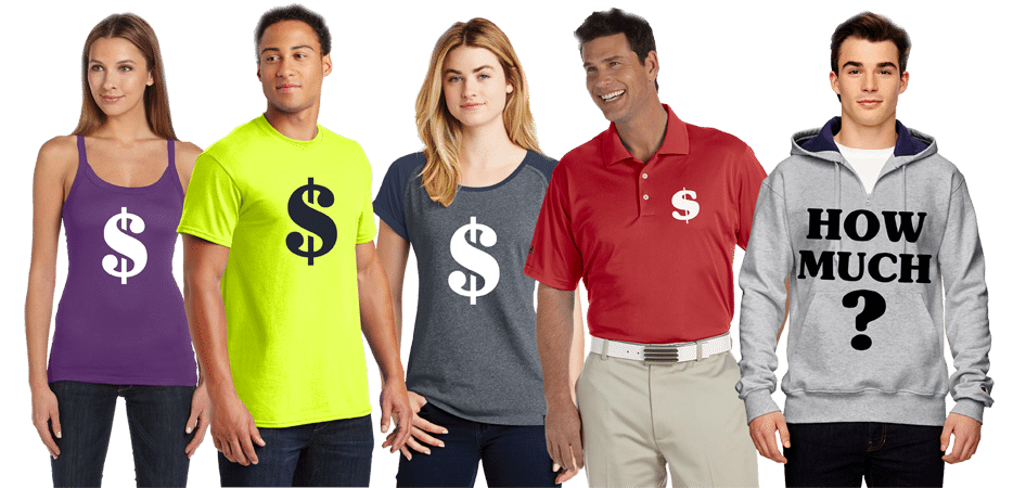 custom apparel pricing