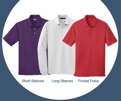 Short Sleeve Polos, Long Sleeve Polos & Pocket Polos